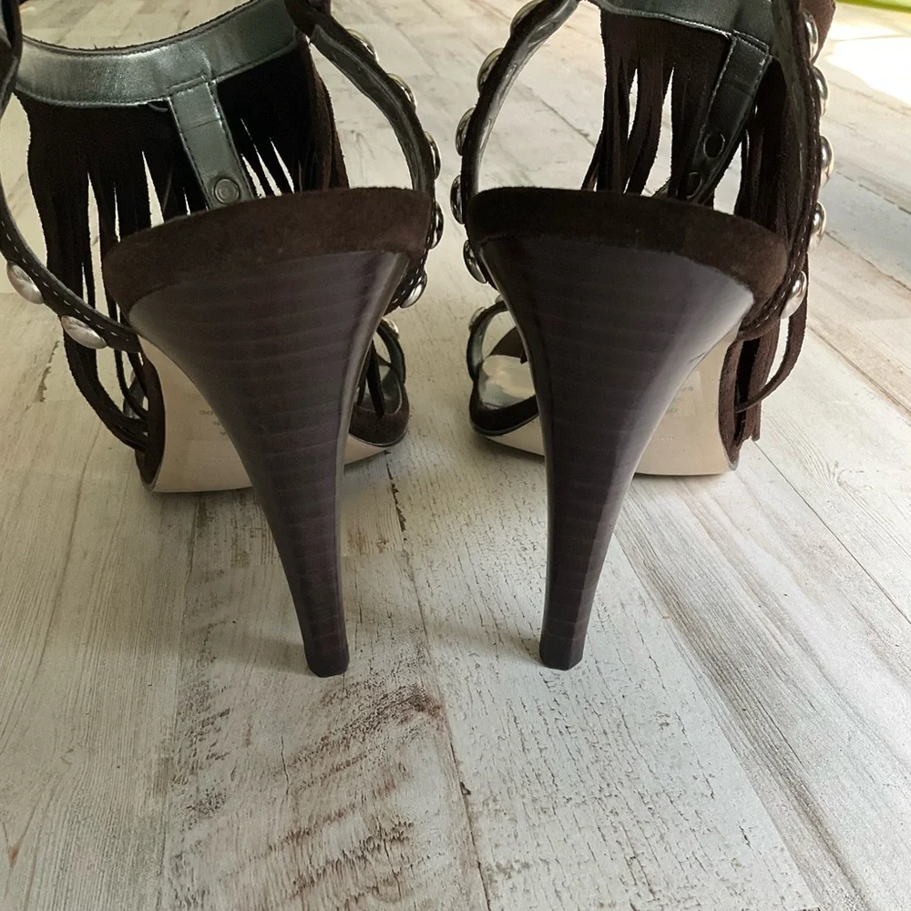 GUESS by Marciana Galiena Fringe Heel Sandals - Picture 9 of 11